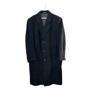 Silver Cloud Black Cashmere Blend Overcoat - Size Approx. Large